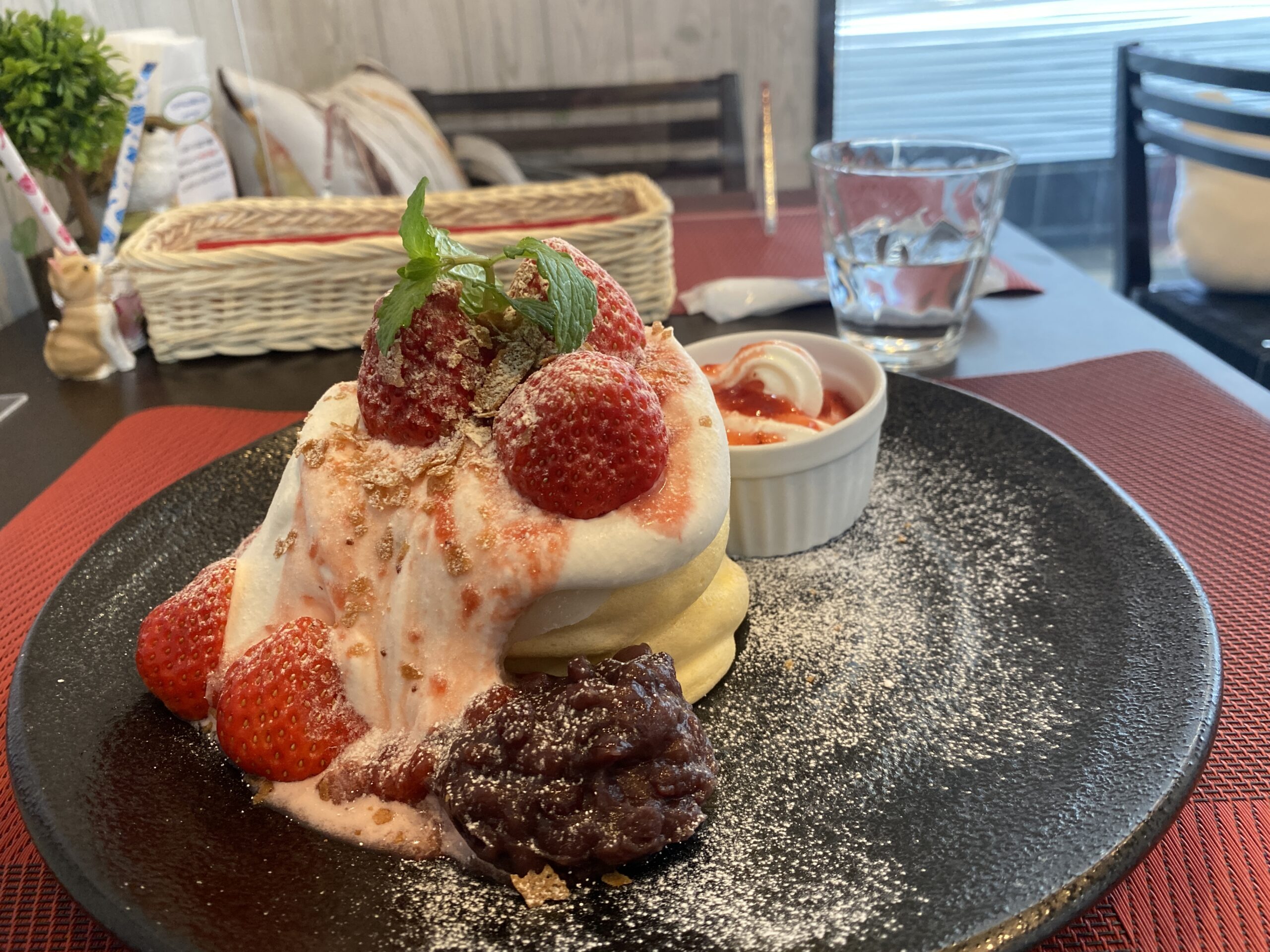 上池田にできたスフレパンケーキのお店「Cafe＆Pancake Moi」さんで